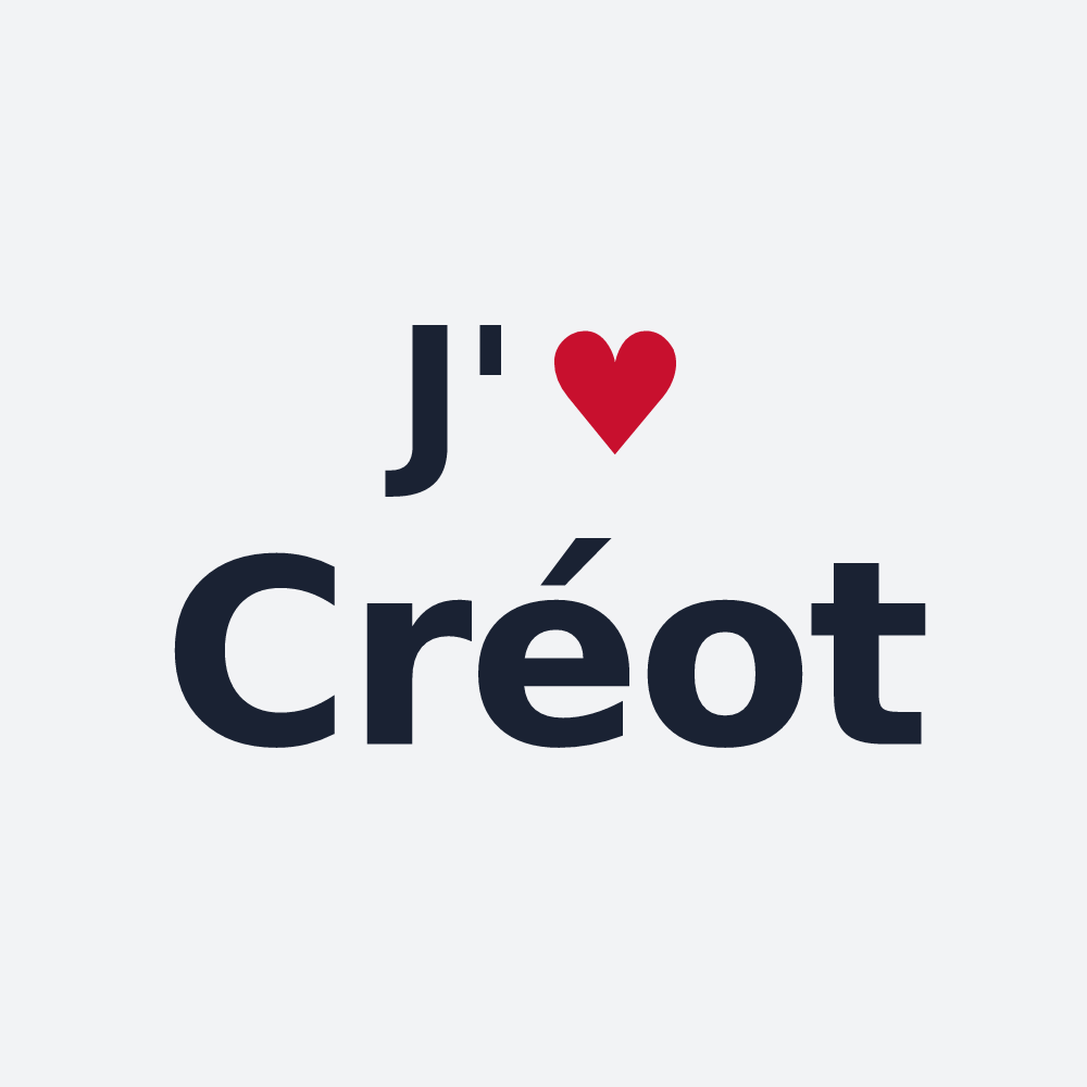 Poster personnalisé Créot — design J'aime Créot