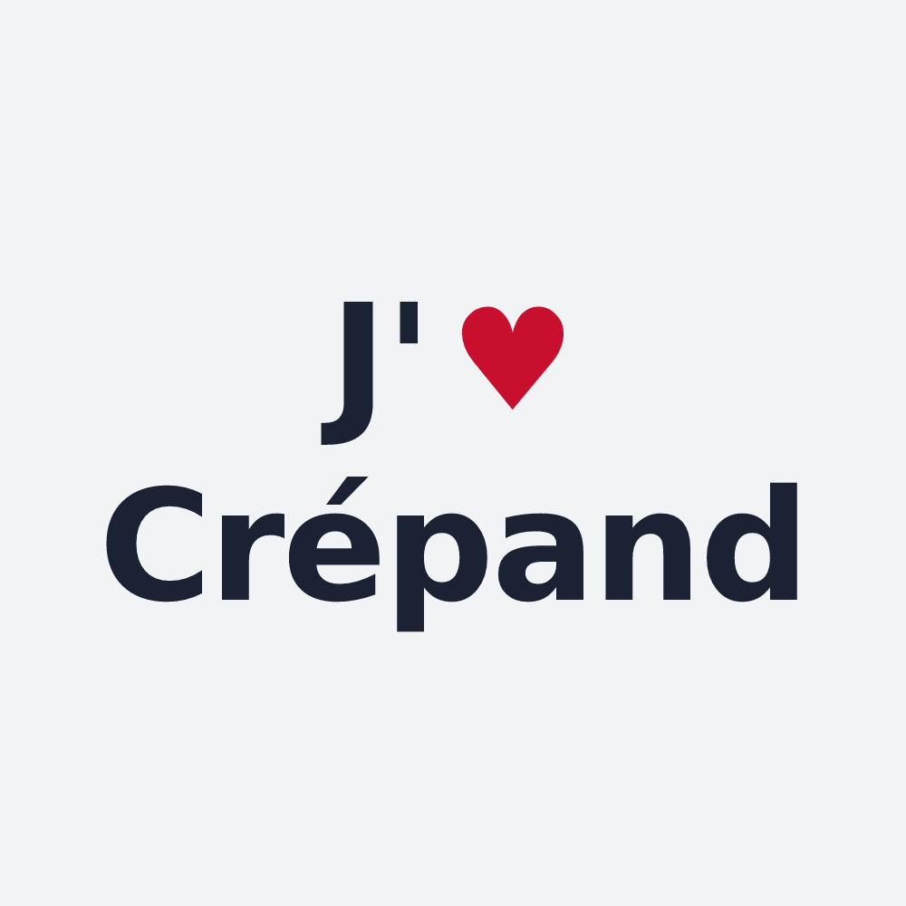Poster personnalisé Crépand — design J'aime Crépand