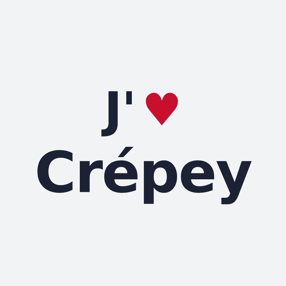 Poster personnalisé Crépey — design J'aime Crépey