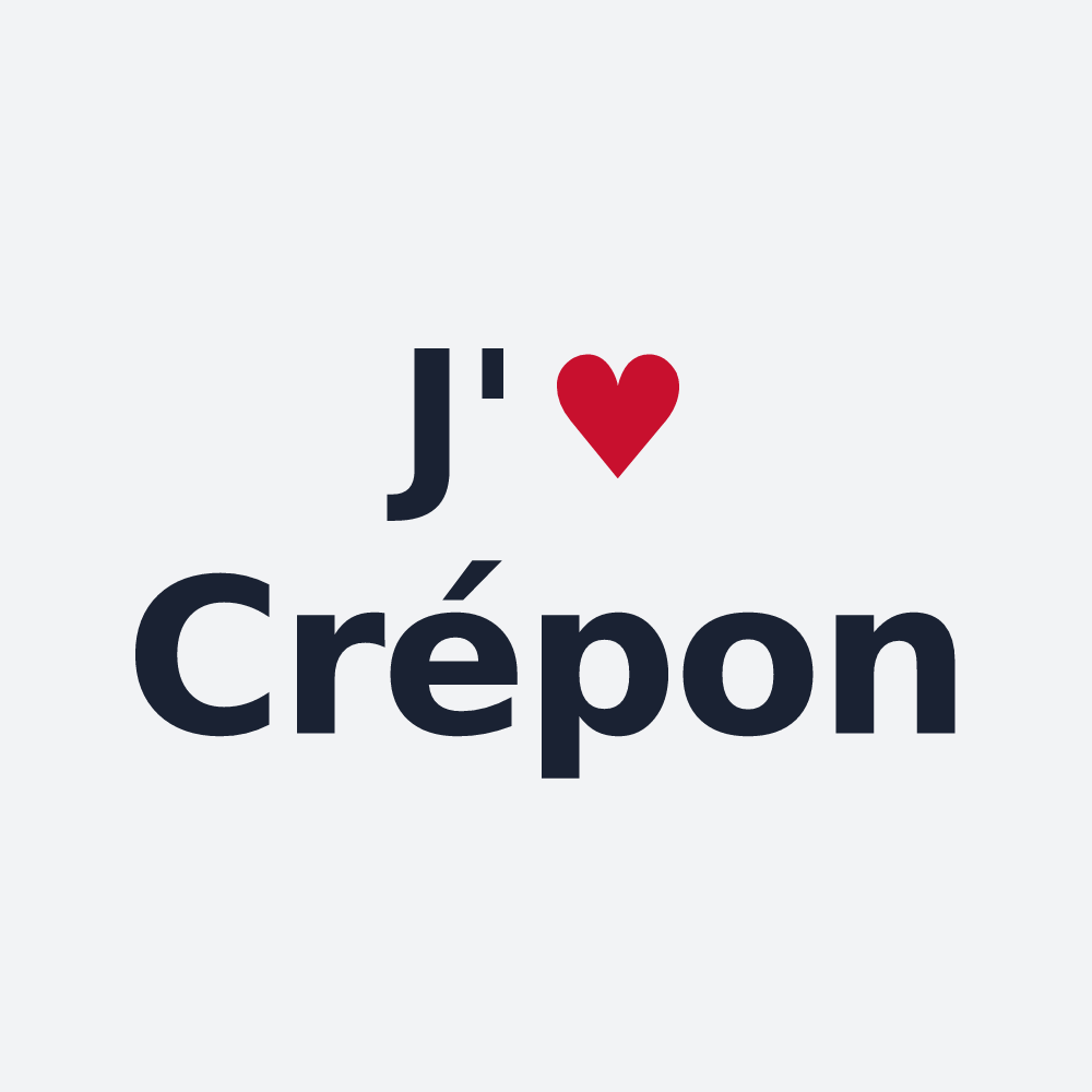 Poster personnalisé Crépon — design J'aime Crépon