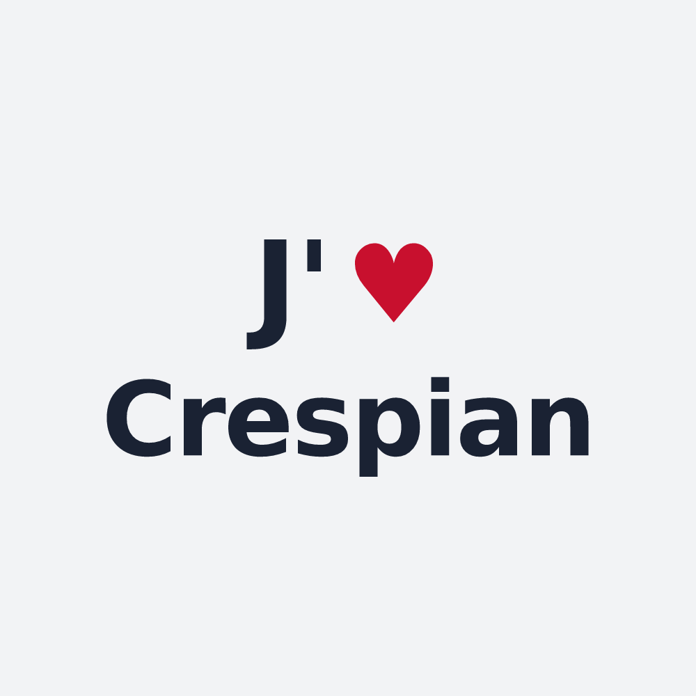 Poster personnalisé Crespian — design J'aime Crespian