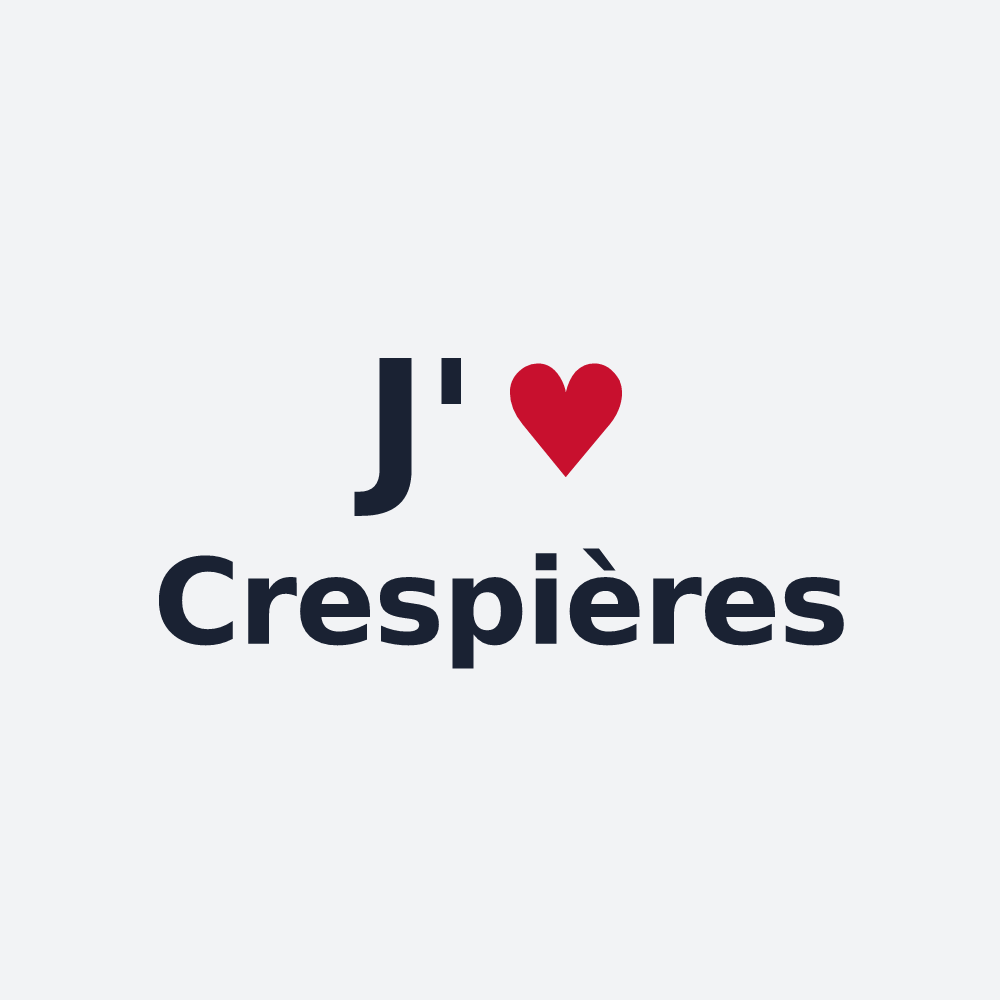 Poster personnalisé Crespières — design J'aime Crespières