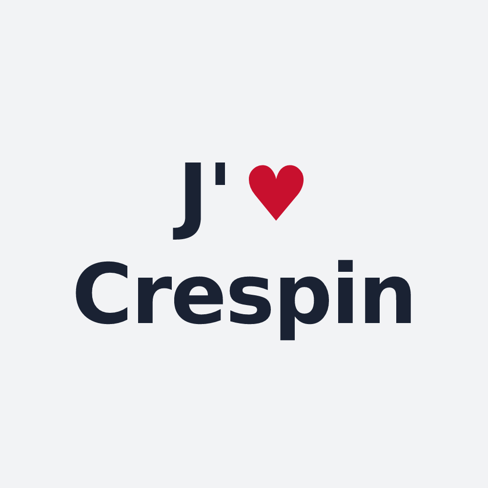 Poster personnalisé Crespin — design J'aime Crespin