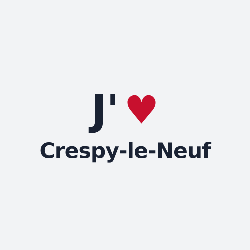 Poster personnalisé Crespy-le-Neuf — design J'aime Crespy-le-Neuf