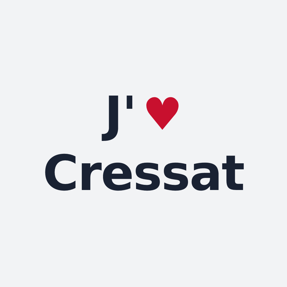Poster personnalisé Cressat — design J'aime Cressat
