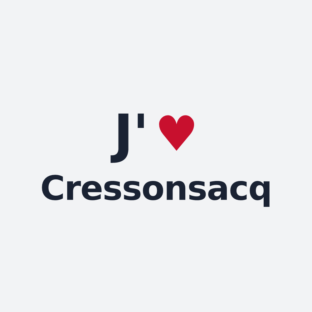 Poster personnalisé Cressonsacq — design J'aime Cressonsacq