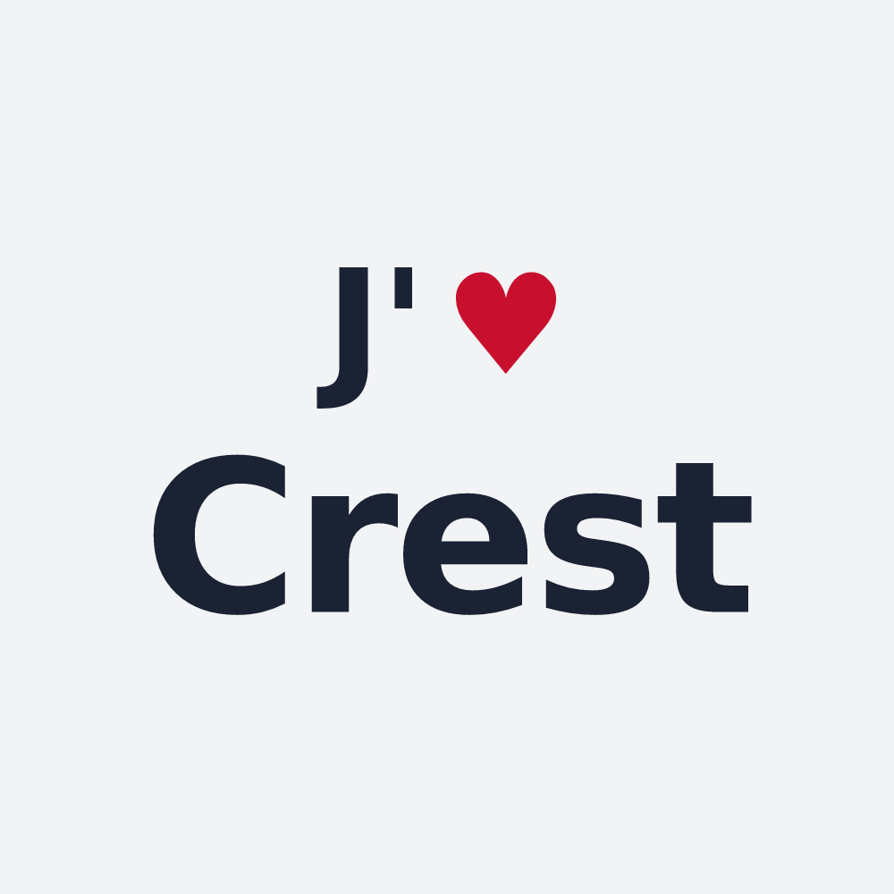 Poster personnalisé Crest — design J'aime Crest