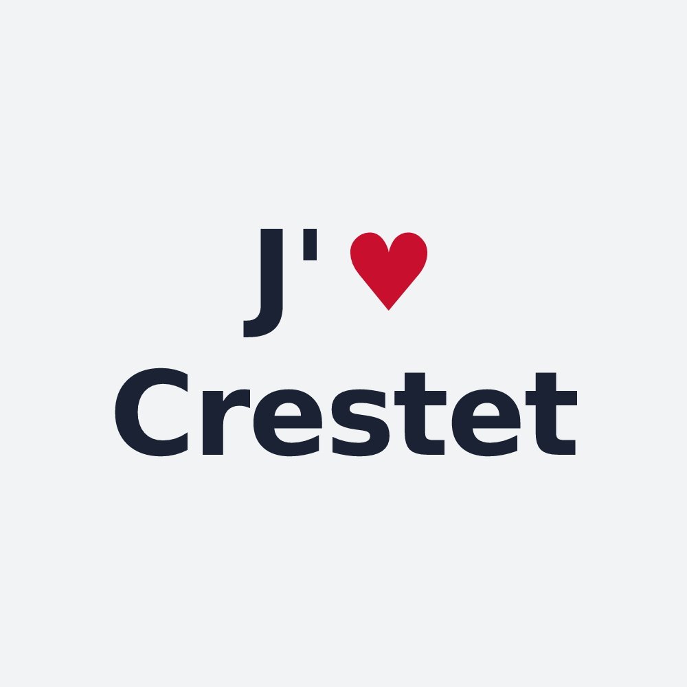 Poster personnalisé Crestet — design J'aime Crestet