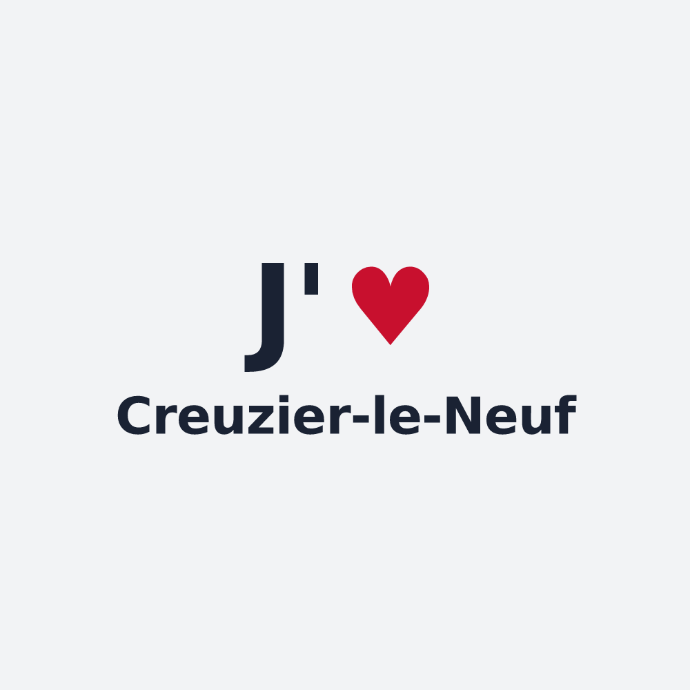 Poster personnalisé Creuzier-le-Neuf — design J'aime Creuzier-le-Neuf