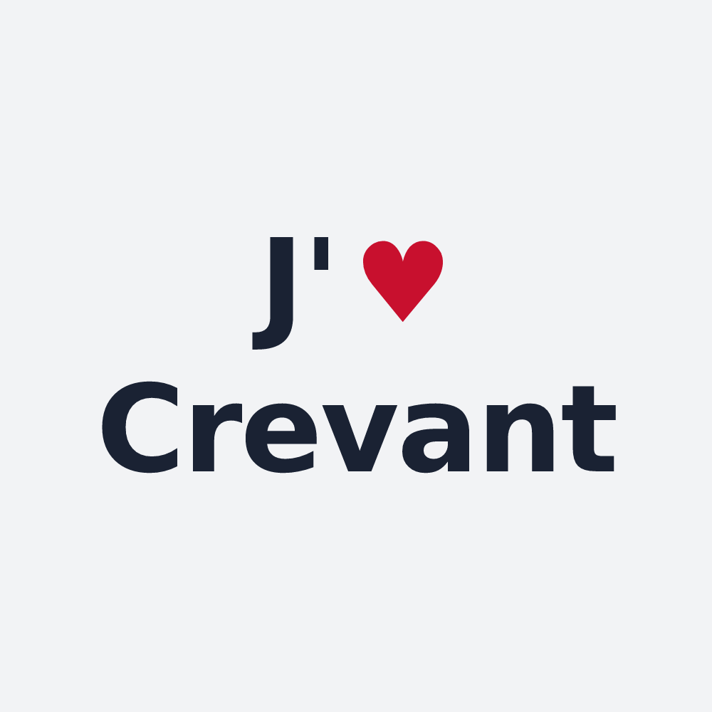 Poster personnalisé Crevant — design J'aime Crevant