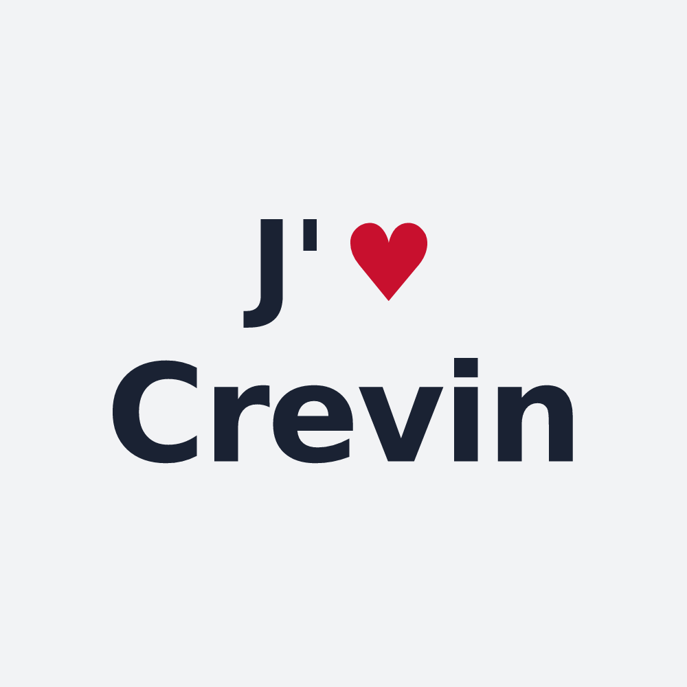 Poster personnalisé Crevin — design J'aime Crevin