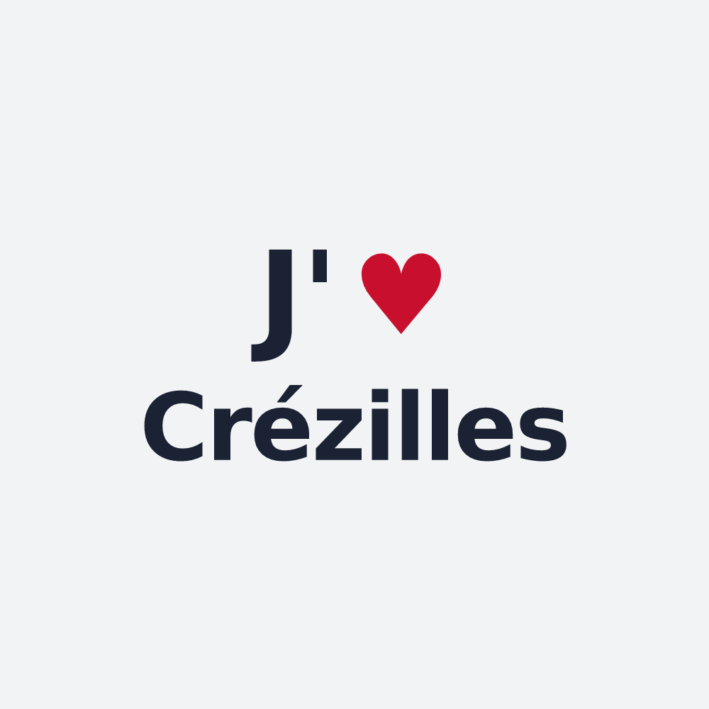Poster personnalisé Crézilles — design J'aime Crézilles