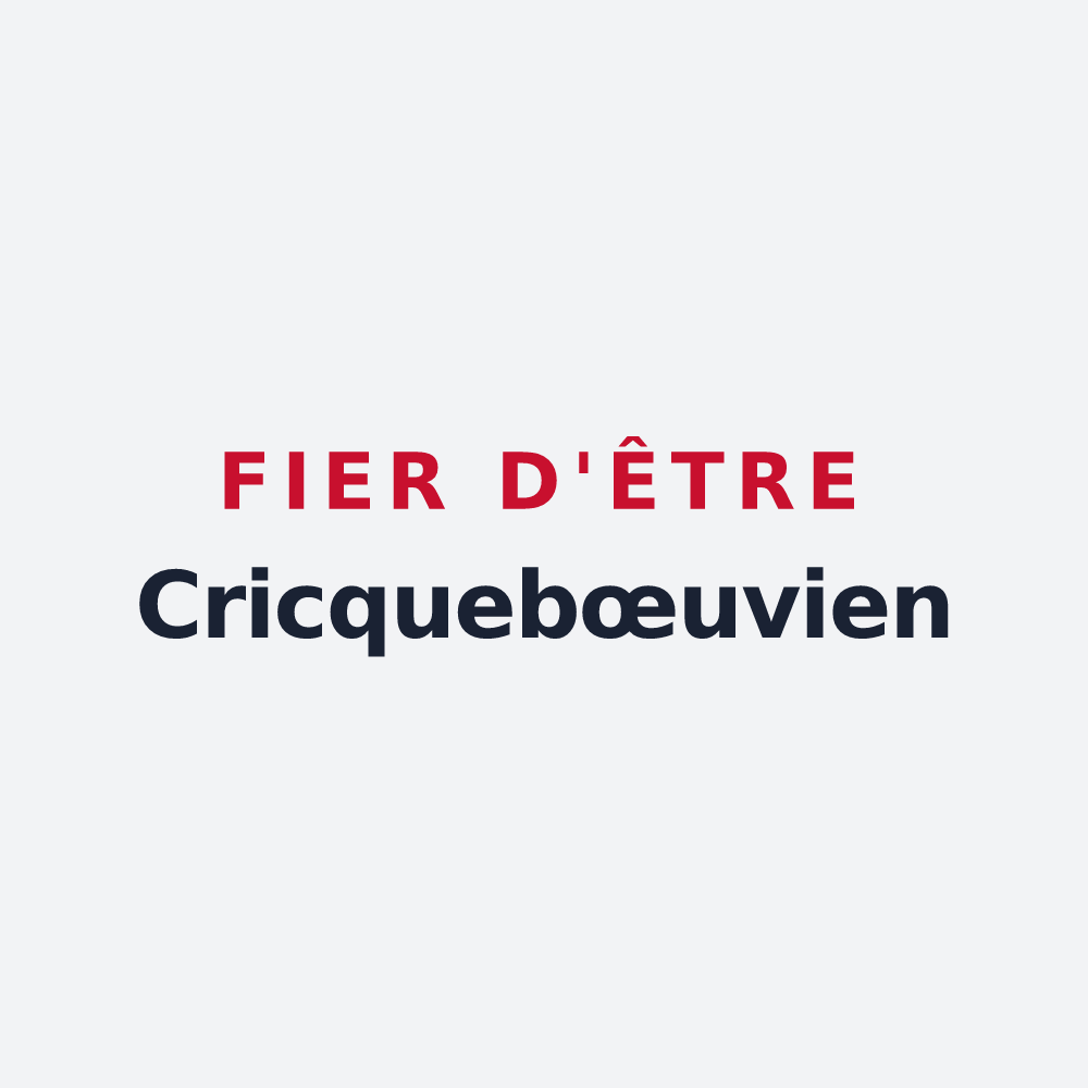 Poster « Fier d'être Cricquebœuvien » — design pour Cricquebœuf