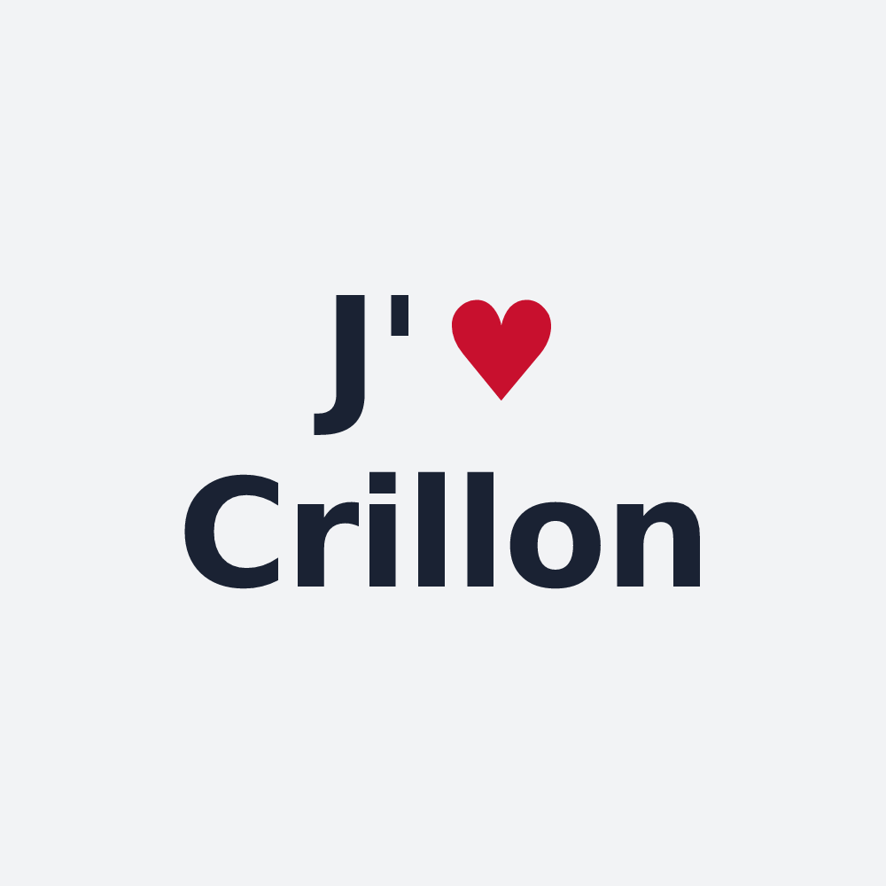 Poster personnalisé Crillon — design J'aime Crillon