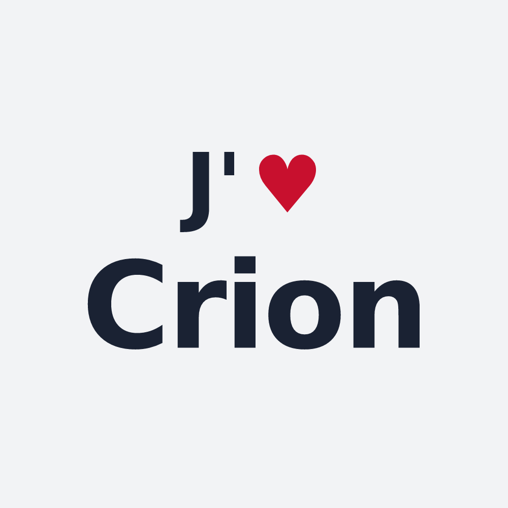 Poster personnalisé Crion — design J'aime Crion