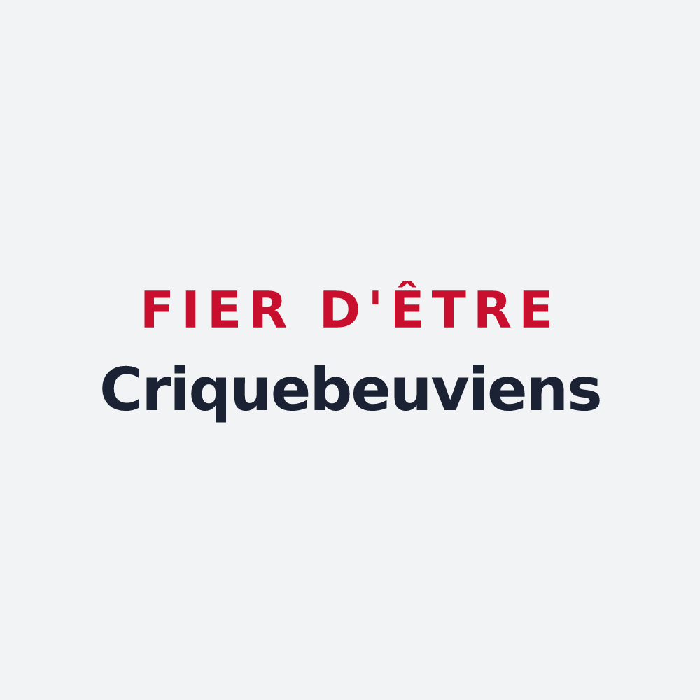 Poster « Fier d'être Criquebeuviens » — design pour Criquebeuf-en-Caux