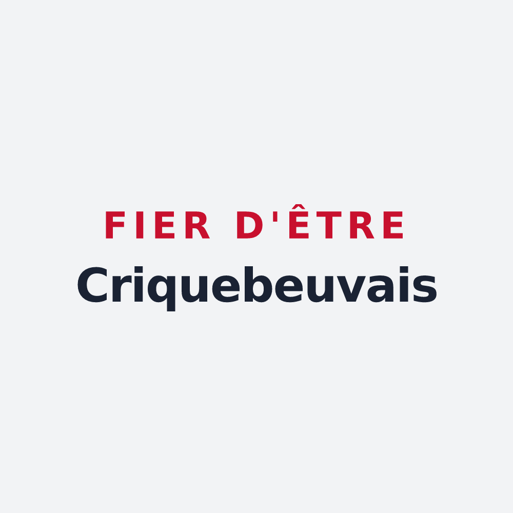 Poster « Fier d'être Criquebeuvais » — design pour Criquebeuf-la-Campagne