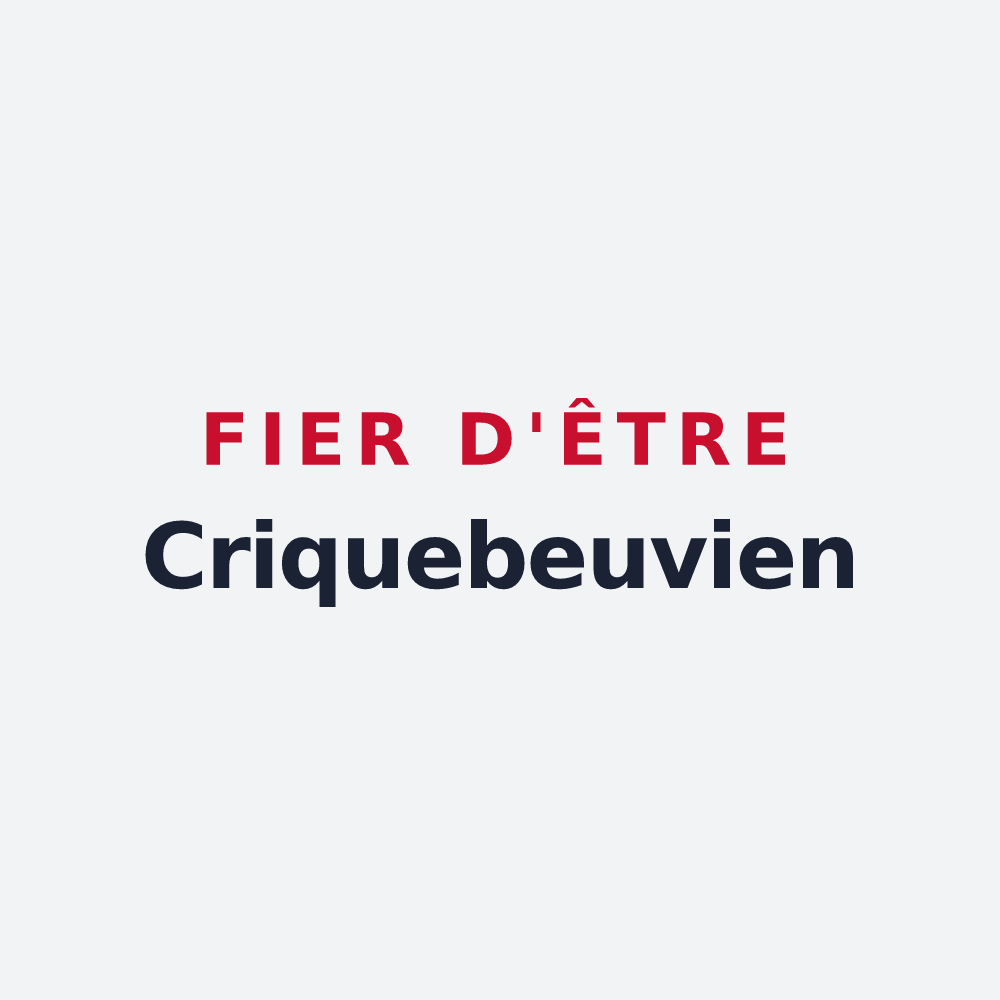Poster « Fier d'être Criquebeuvien » — design pour Criquebeuf-sur-Seine