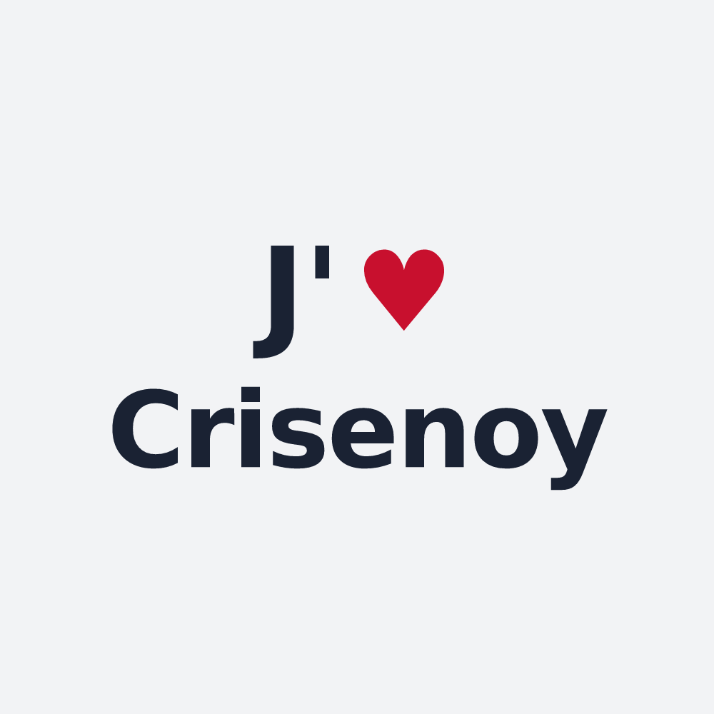 Poster personnalisé Crisenoy — design J'aime Crisenoy