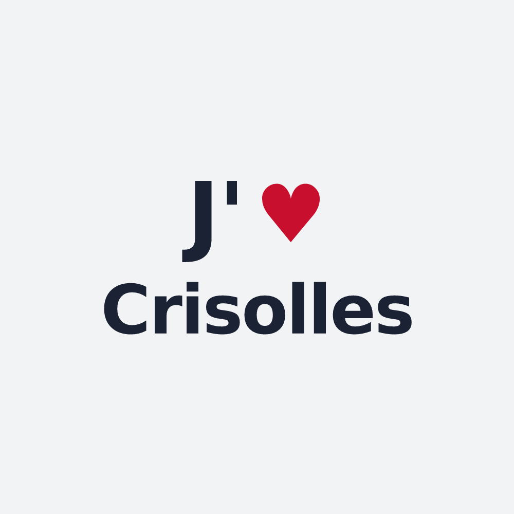 Poster personnalisé Crisolles — design J'aime Crisolles