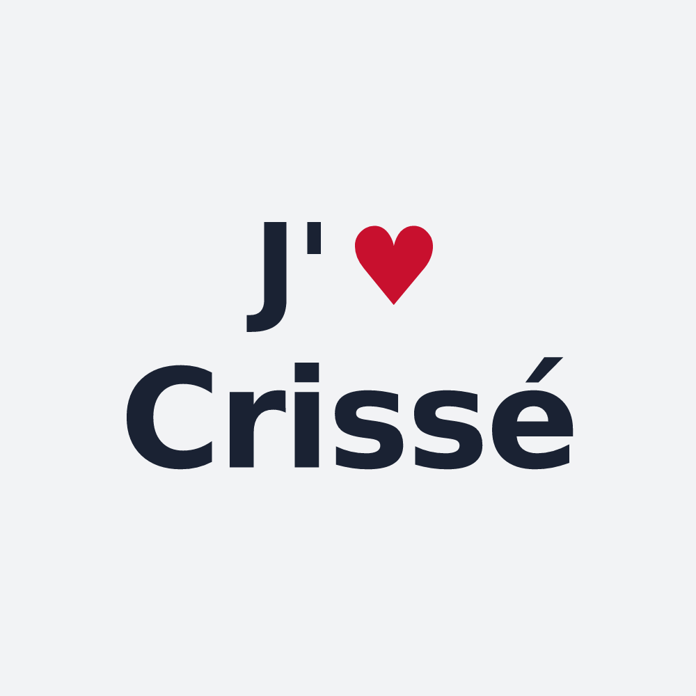 Poster personnalisé Crissé — design J'aime Crissé