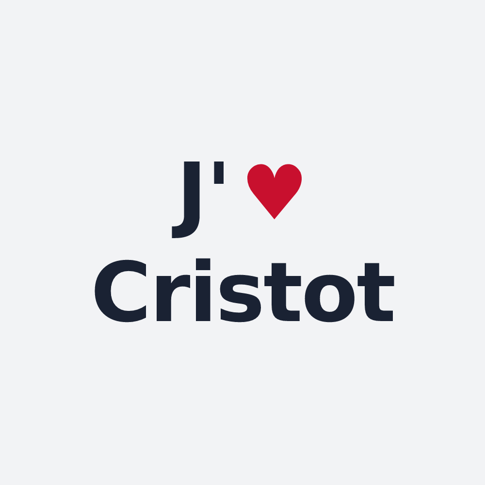Poster personnalisé Cristot — design J'aime Cristot