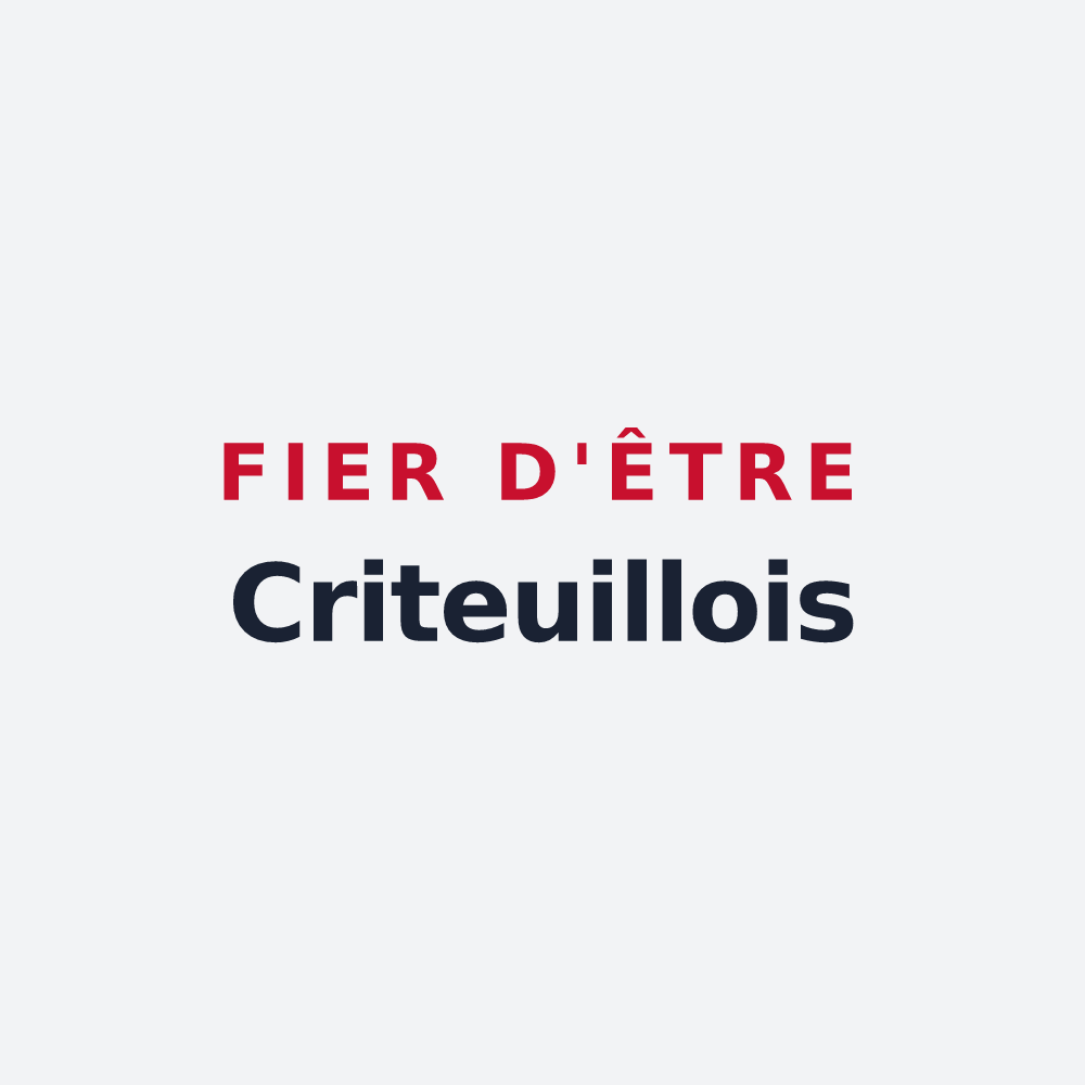 Poster « Fier d'être Criteuillois » — design pour Criteuil-la-Magdeleine