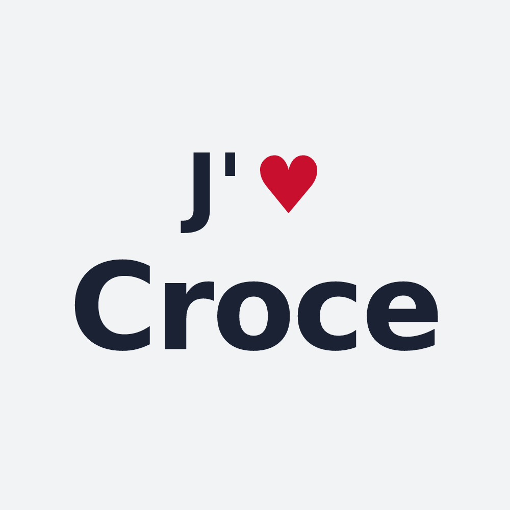 Poster personnalisé Croce — design J'aime Croce