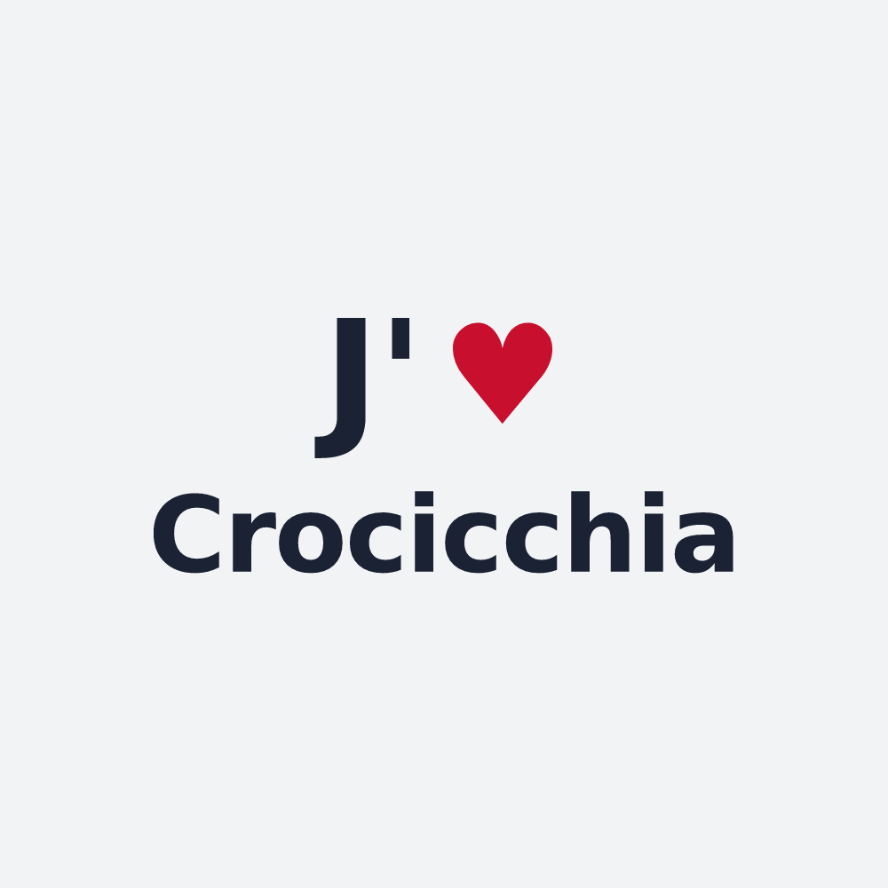 Poster personnalisé Crocicchia — design J'aime Crocicchia