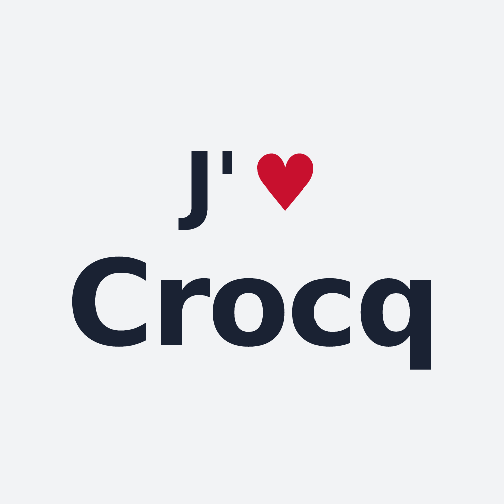 Poster personnalisé Crocq — design J'aime Crocq