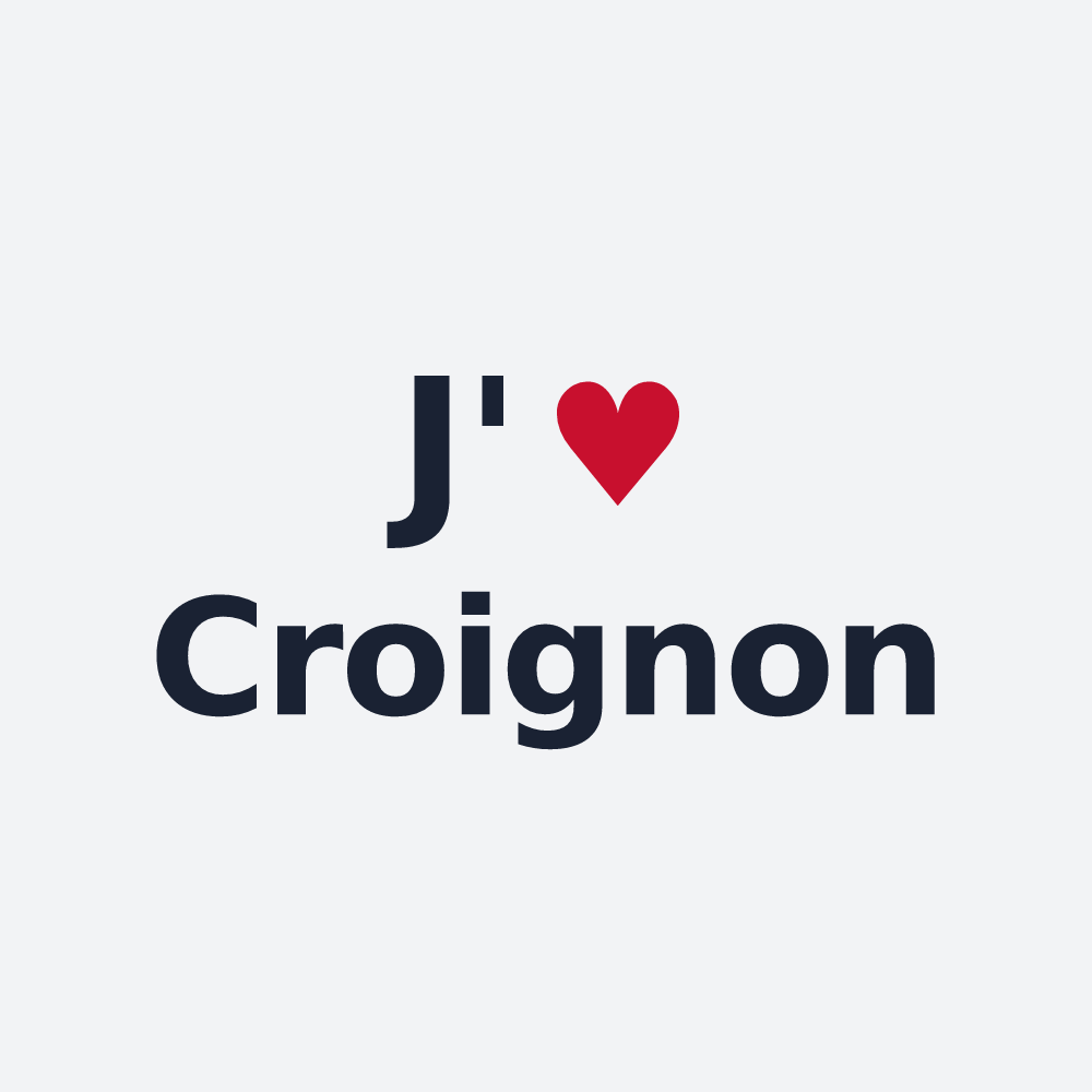 Poster personnalisé Croignon — design J'aime Croignon