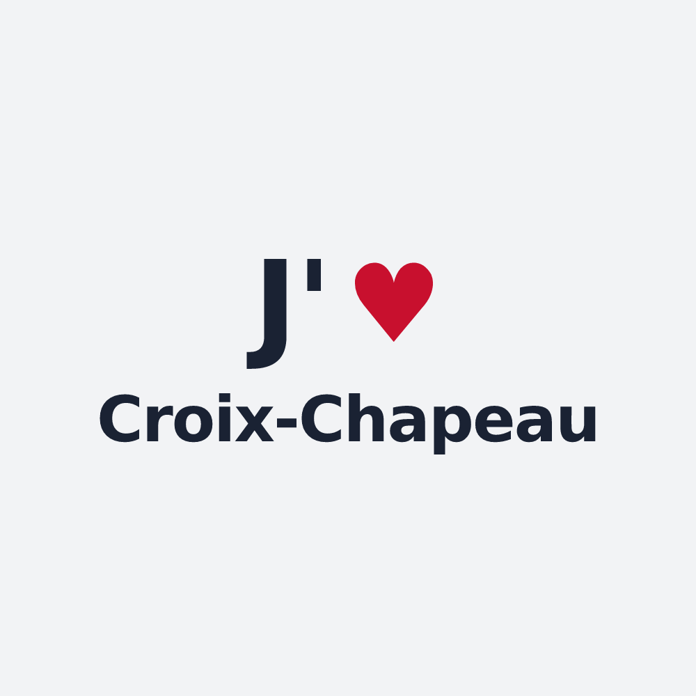 Poster personnalisé Croix-Chapeau — design J'aime Croix-Chapeau
