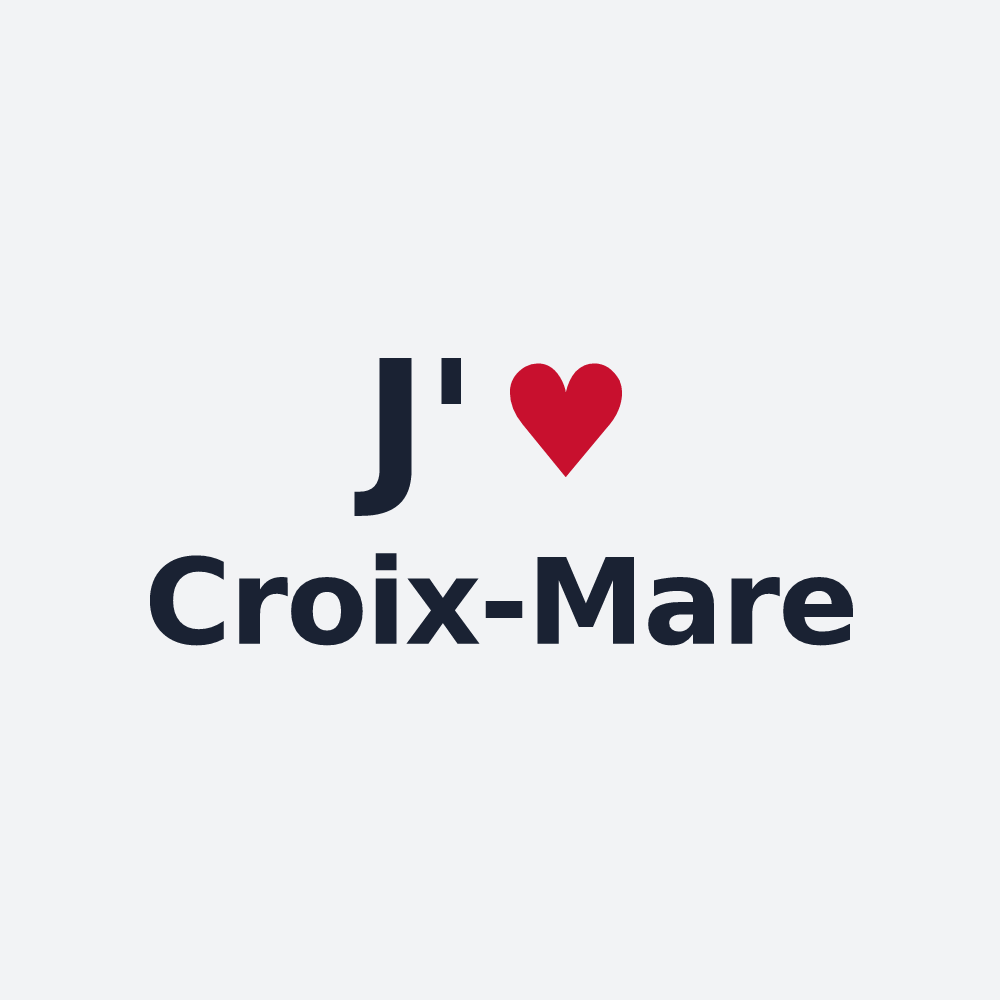 Poster personnalisé Croix-Mare — design J'aime Croix-Mare