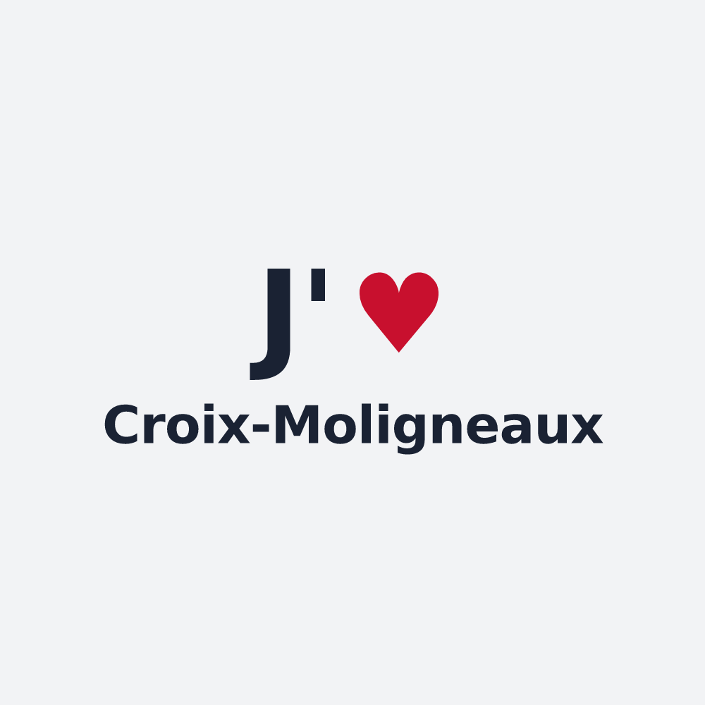 Poster personnalisé Croix-Moligneaux — design J'aime Croix-Moligneaux
