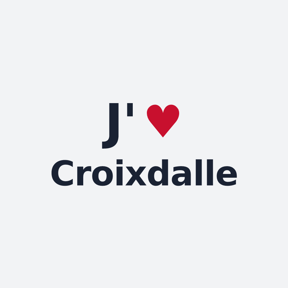 Poster personnalisé Croixdalle — design J'aime Croixdalle
