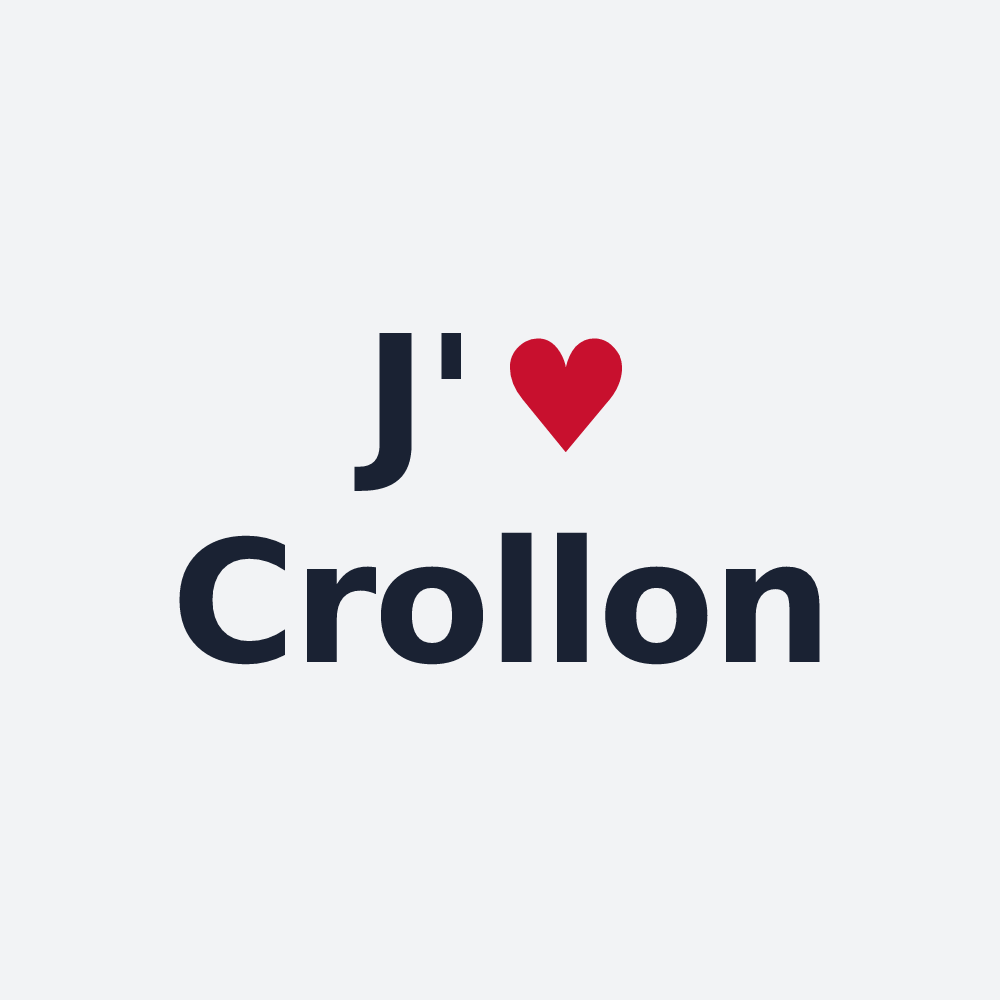 Poster personnalisé Crollon — design J'aime Crollon