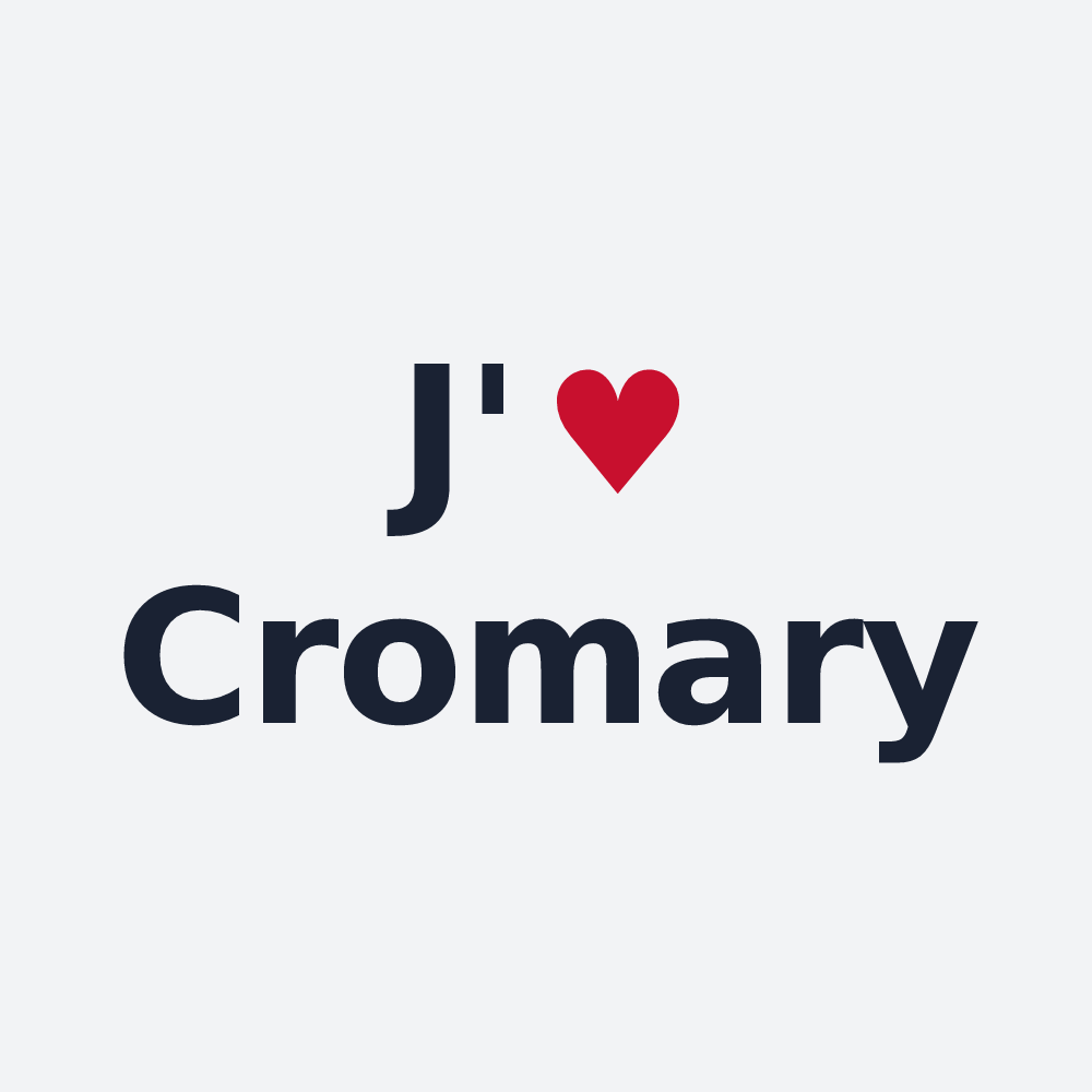 Poster personnalisé Cromary — design J'aime Cromary