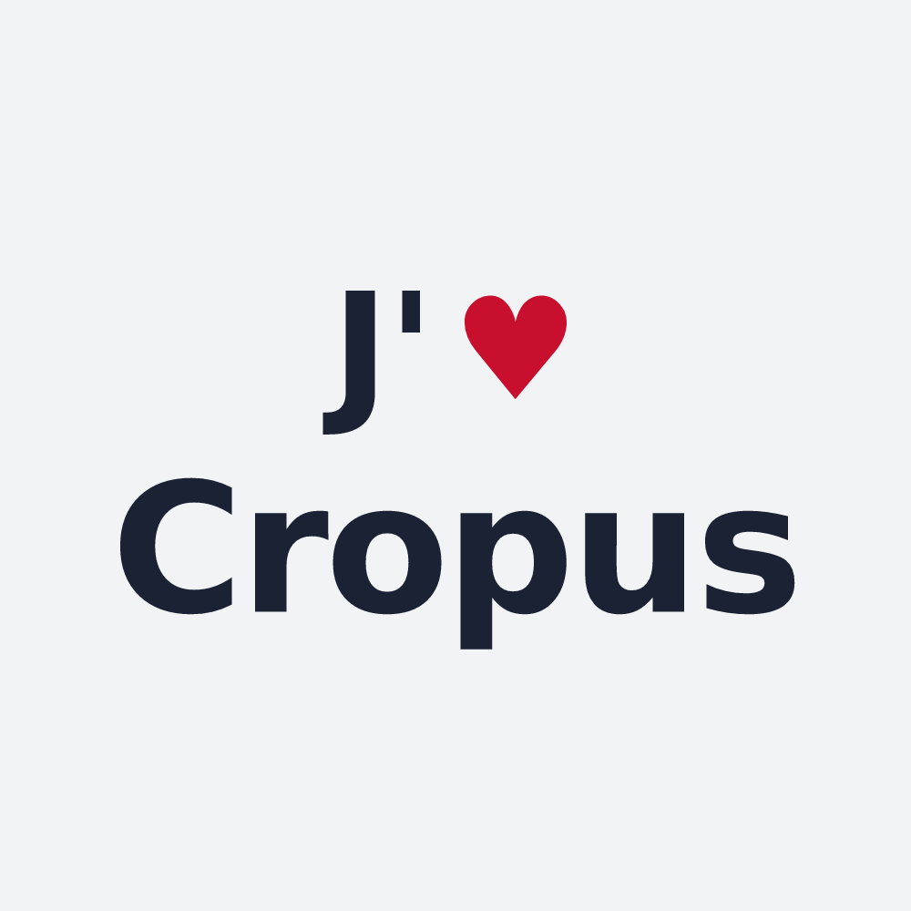 Poster personnalisé Cropus — design J'aime Cropus