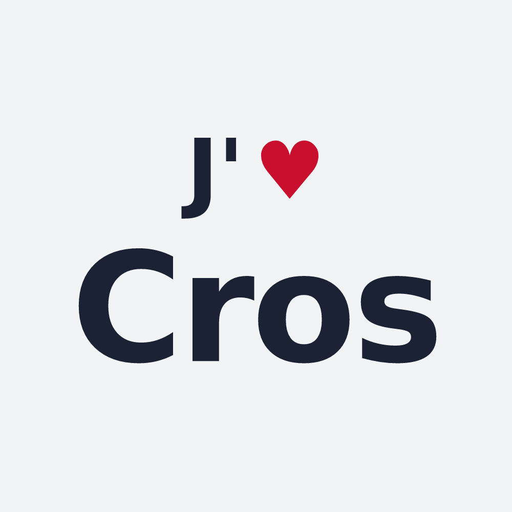 Poster personnalisé Cros — design J'aime Cros