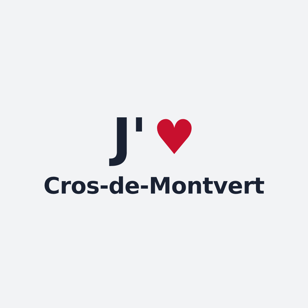 Poster personnalisé Cros-de-Montvert — design J'aime Cros-de-Montvert