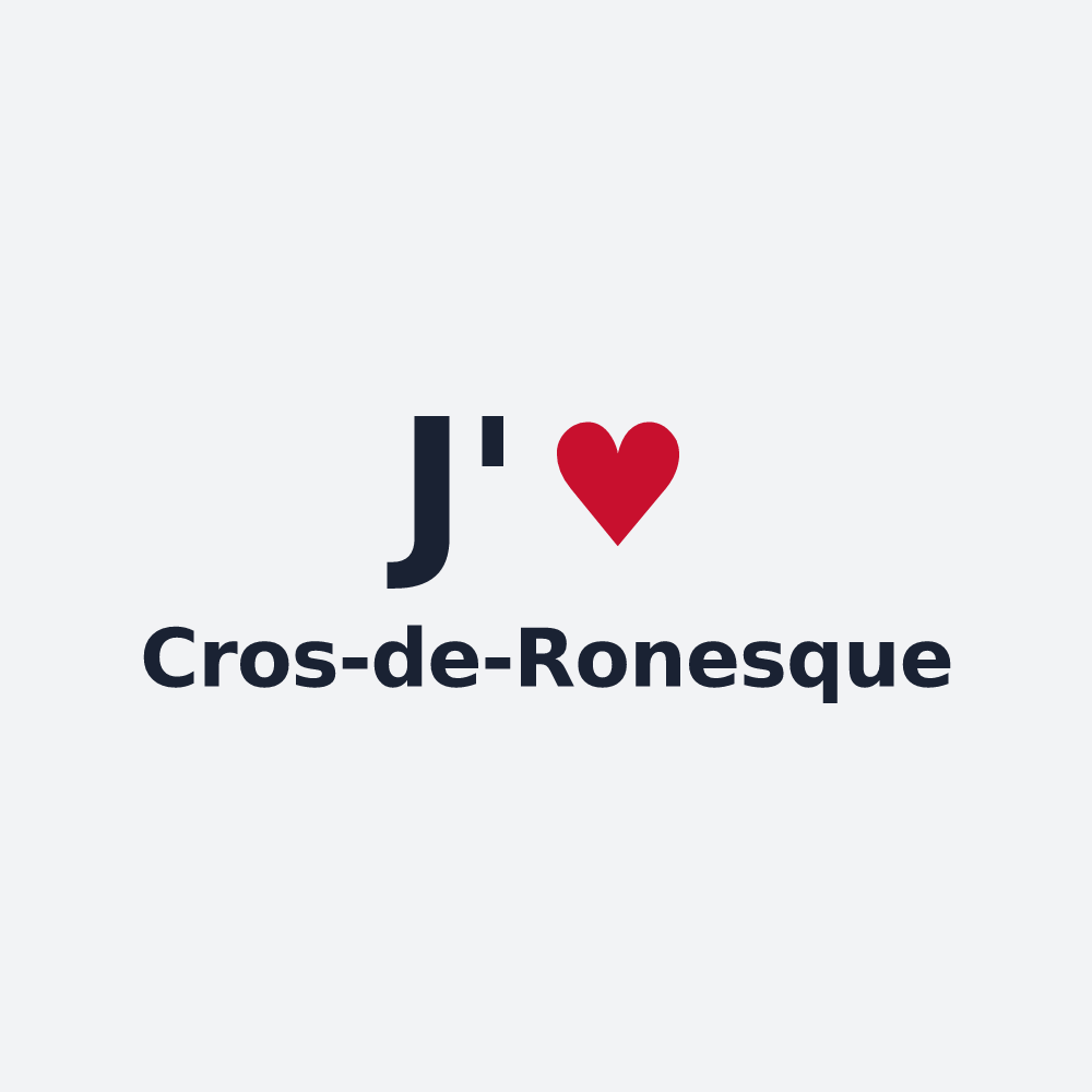 Poster personnalisé Cros-de-Ronesque — design J'aime Cros-de-Ronesque