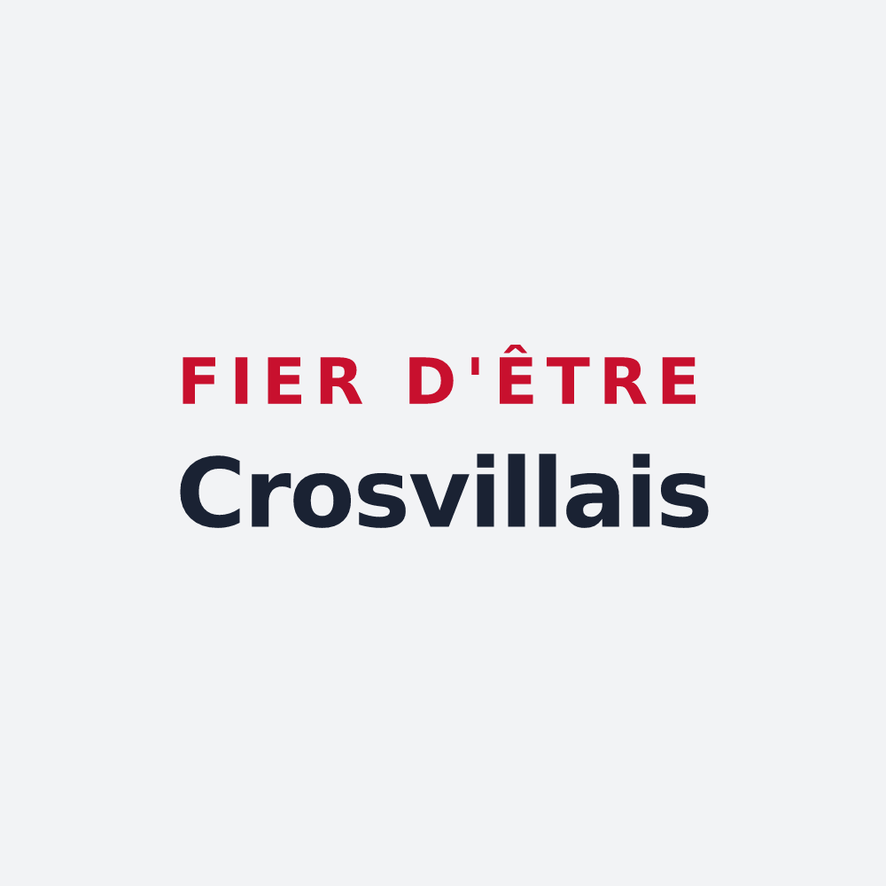 Poster « Fier d'être Crosvillais » — design pour Crosville-sur-Scie