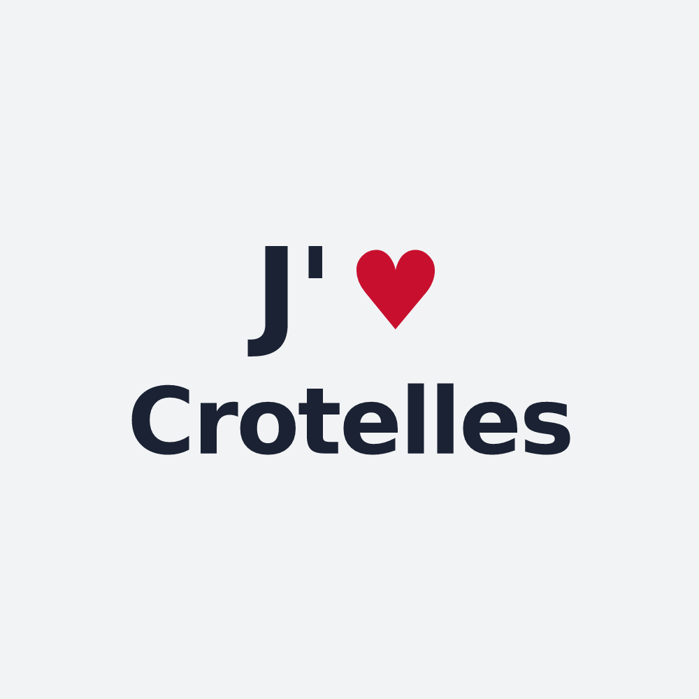 Poster personnalisé Crotelles — design J'aime Crotelles