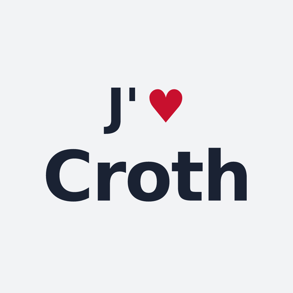 Poster personnalisé Croth — design J'aime Croth