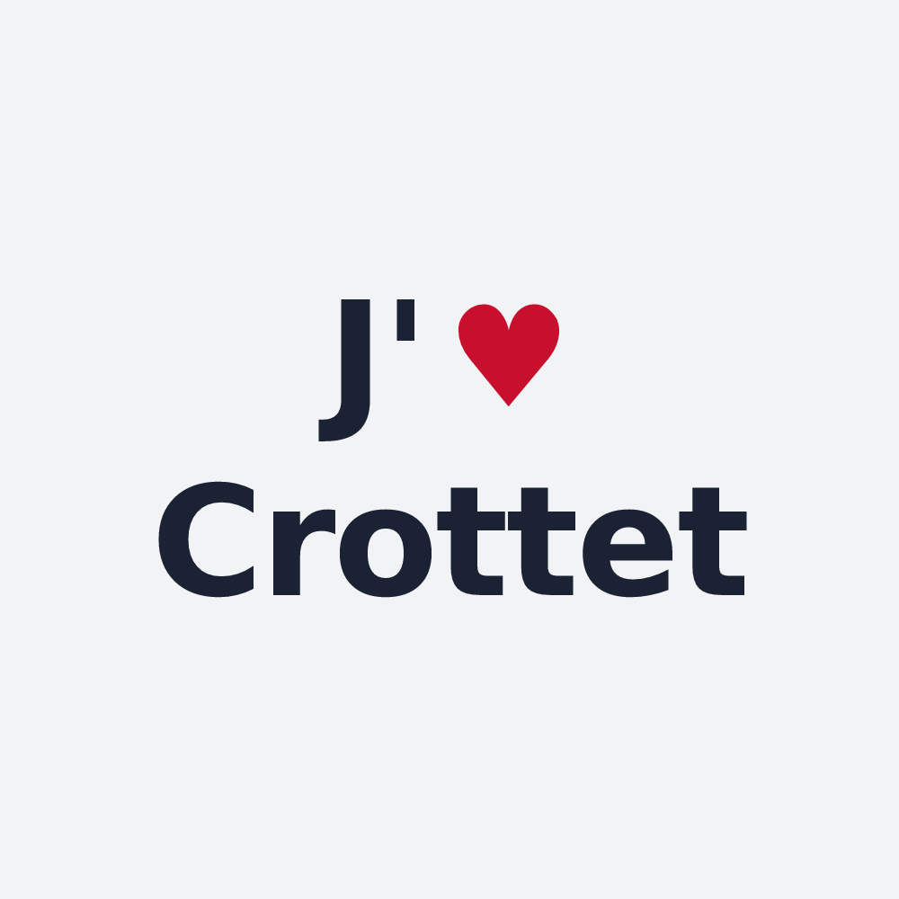 Poster personnalisé Crottet — design J'aime Crottet