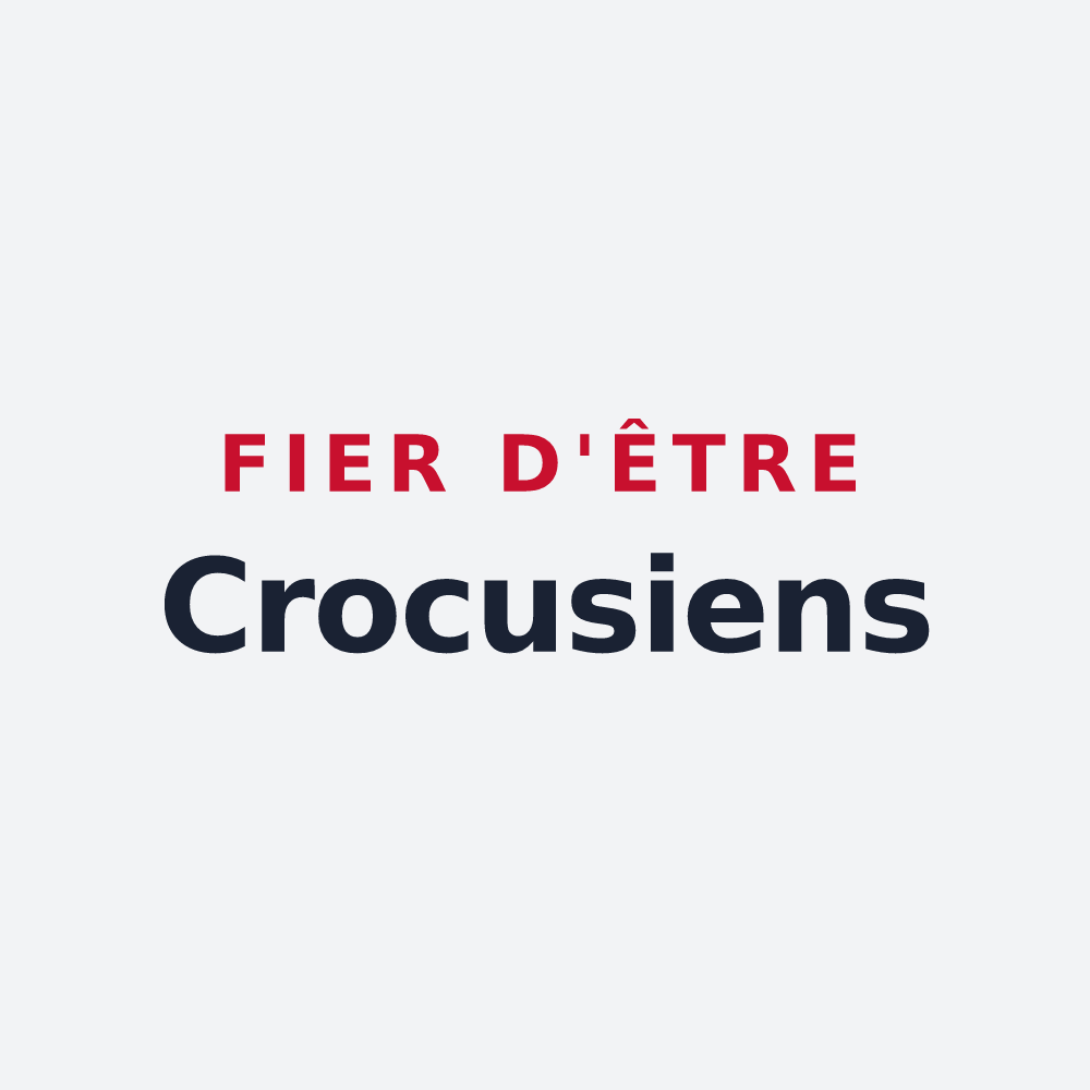 Poster « Fier d'être Crocusiens » — design pour Crouay