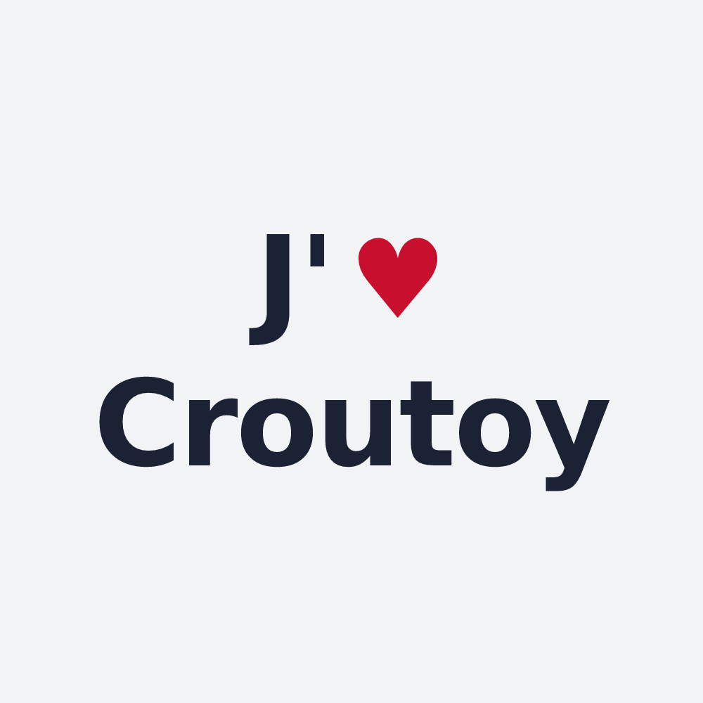 Poster personnalisé Croutoy — design J'aime Croutoy
