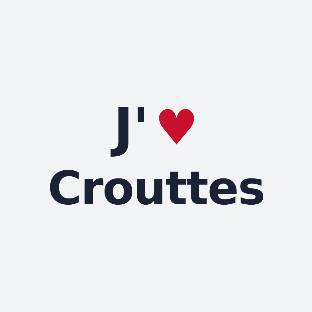 Poster personnalisé Crouttes — design J'aime Crouttes
