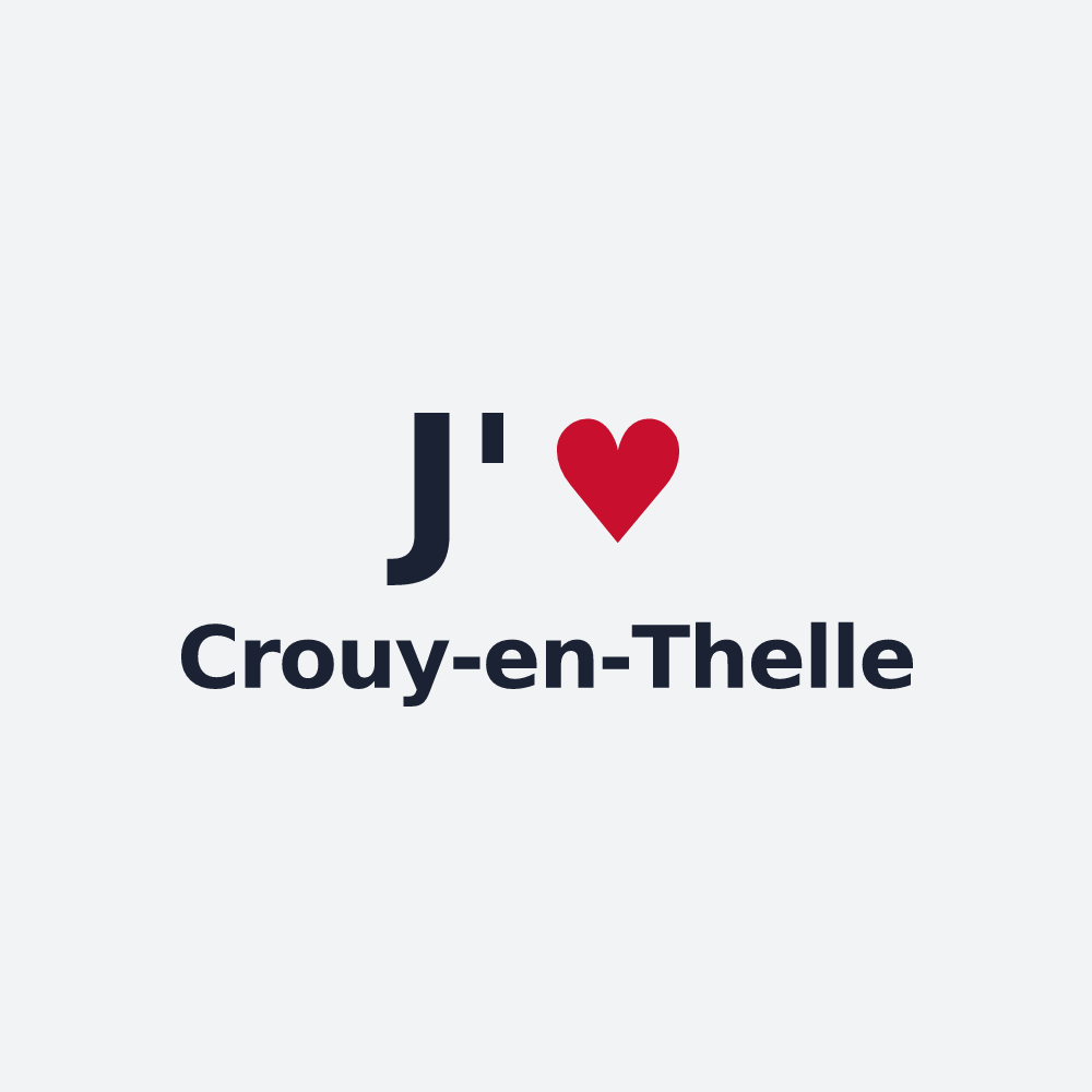 Poster personnalisé Crouy-en-Thelle — design J'aime Crouy-en-Thelle