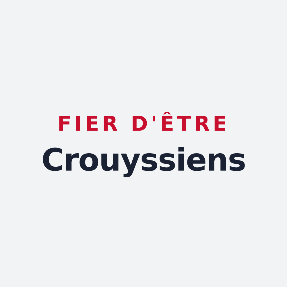 Poster « Fier d'être Crouyssiens » — design pour Crouy